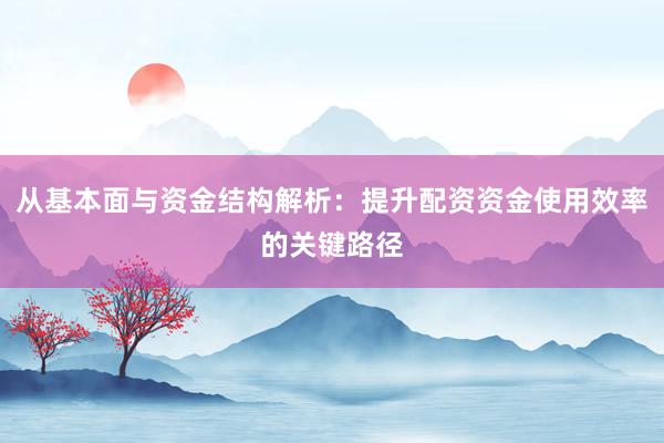 从基本面与资金结构解析:提升配资资金使用效率的关键路径