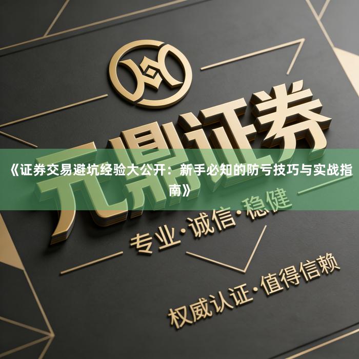 《证券交易避坑经验大公开：新手必知的防亏技巧与实战指南》