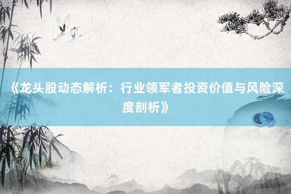 《龙头股动态解析：行业领军者投资价值与风险深度剖析》