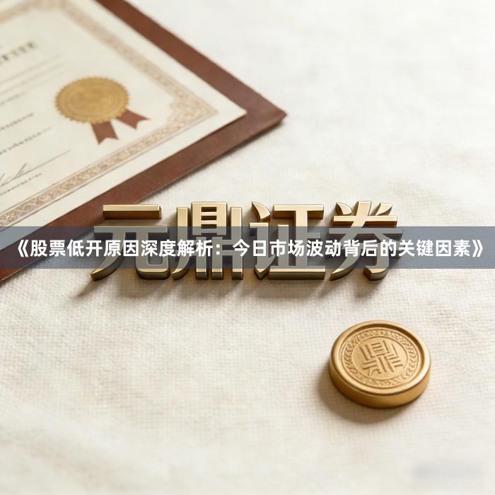 《股票低开原因深度解析：今日市场波动背后的关键因素》