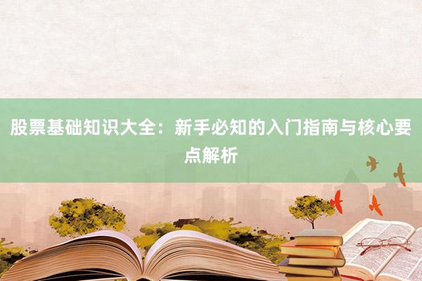 股票基础知识大全：新手必知的入门指南与核心要点解析